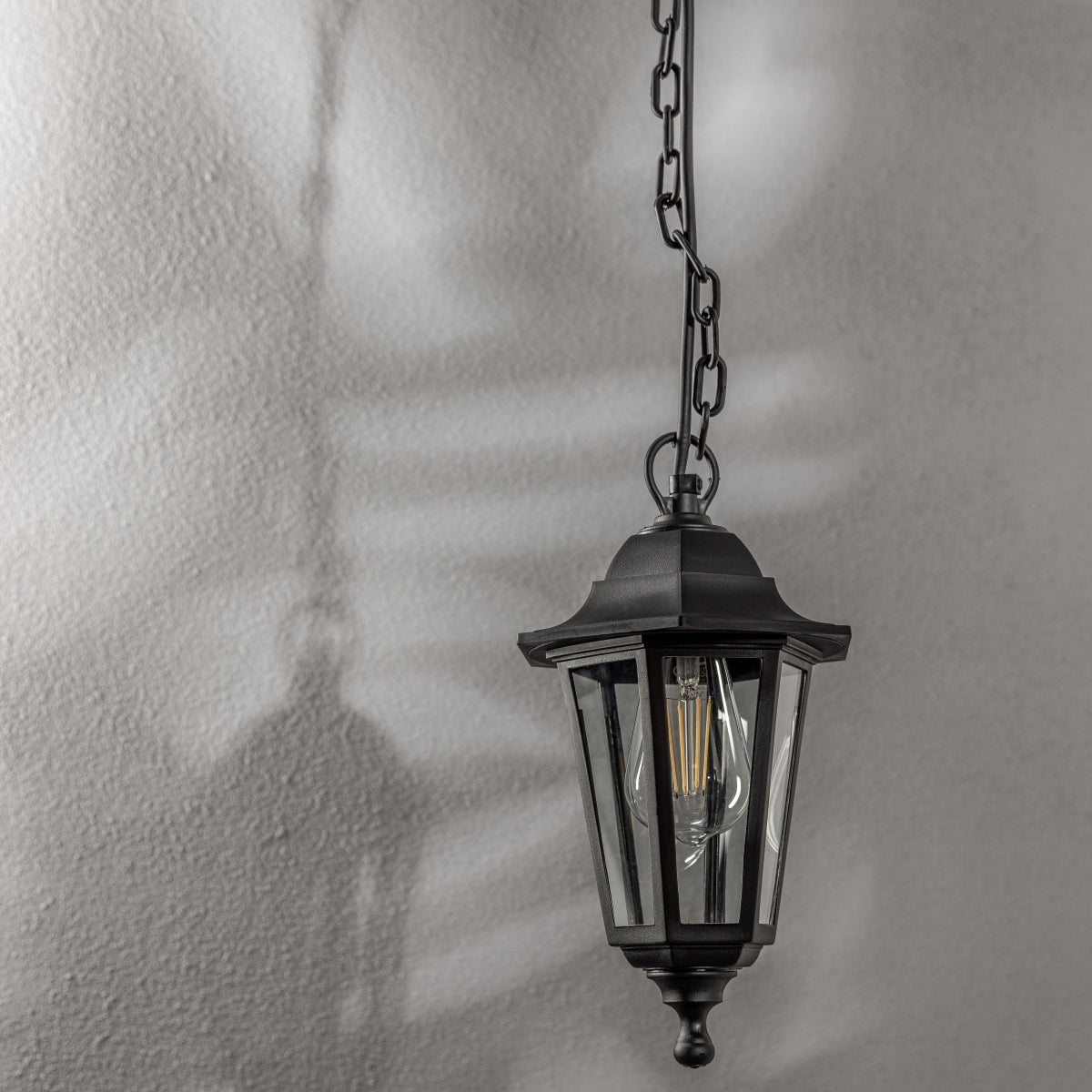 YASMIN - CGC Black Outdoor Traditional Lantern Style Hanging Light