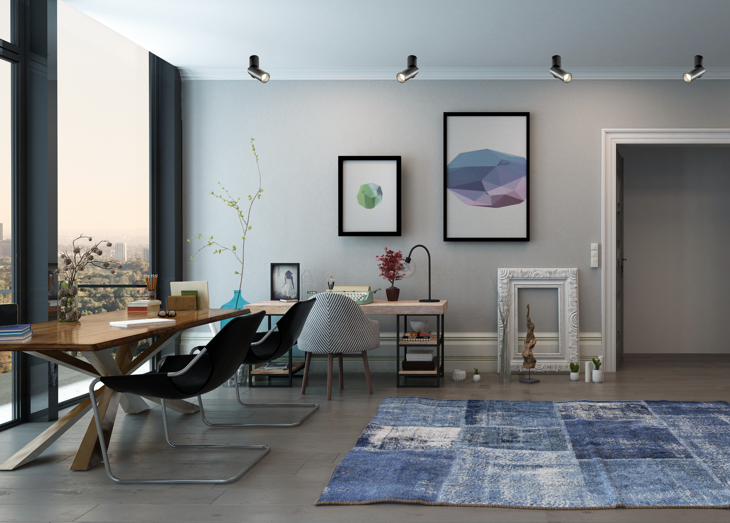 CGC ARIES Black Adjustable Surface Mount Cylinder GU10 Ceiling Spotlight