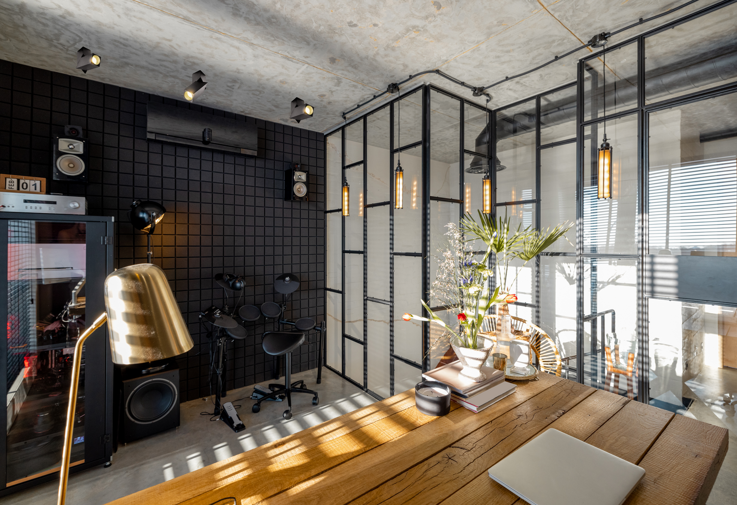 CGC ARIES Black Adjustable Surface Mount Rectangular GU10 Ceiling Spotlight