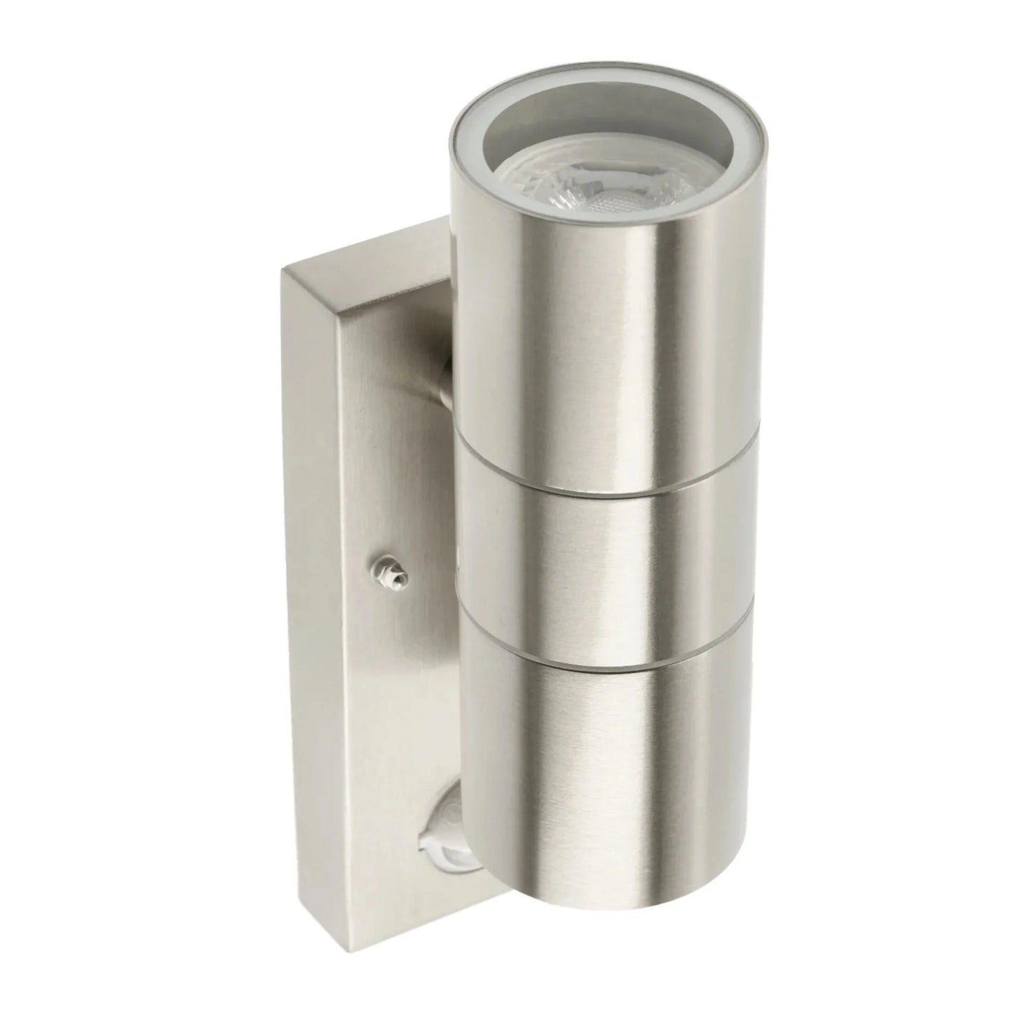 CGC ALESHA Stainless Steel GU10 Up and Down Outdoor Wall Light IP44 with PIR Motion Sensor