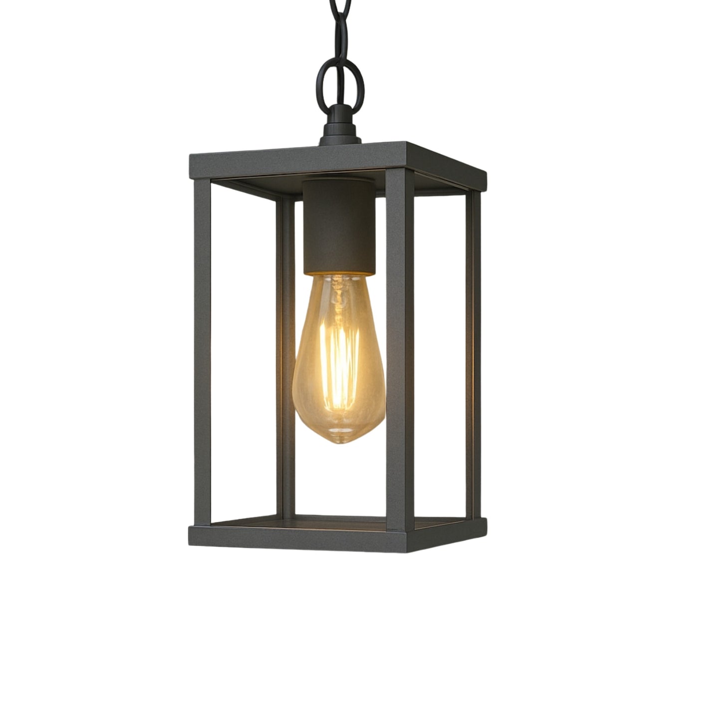 SIENNA - CGC Black Hanging Outdoor Porch Lantern Ceiling Light
