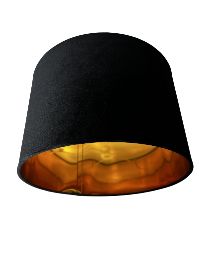 Our Nila velvet shade is sophisticated in appearance and we have designed the shade to suit a range of interiors. Easy to fit, it’s crafted from high-quality velvet on the outer and has a reflective gold metallic inner. It's made to fit both a ceiling light or lamp base.