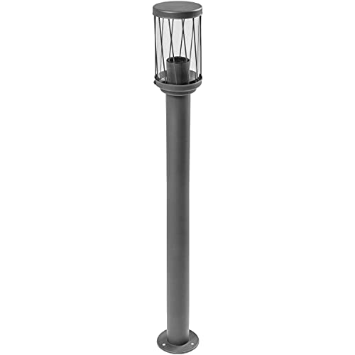 CORA - CGC Dark Grey Diagonal Pattern Tall Post Light