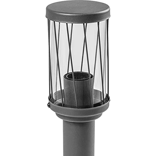 CORA - CGC Dark Grey Diagonal Pattern Tall Post Light