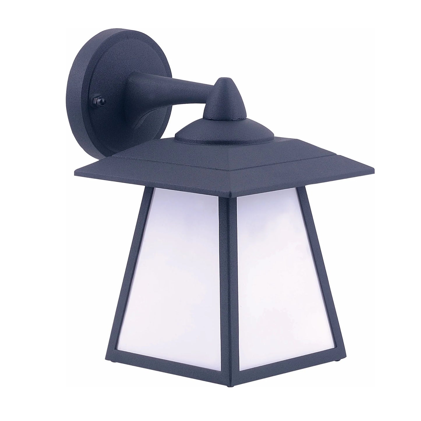 CGC CELINE Black Outdoor Wall Light Vintage Opal Diffuser E27 Standard Screw IP44