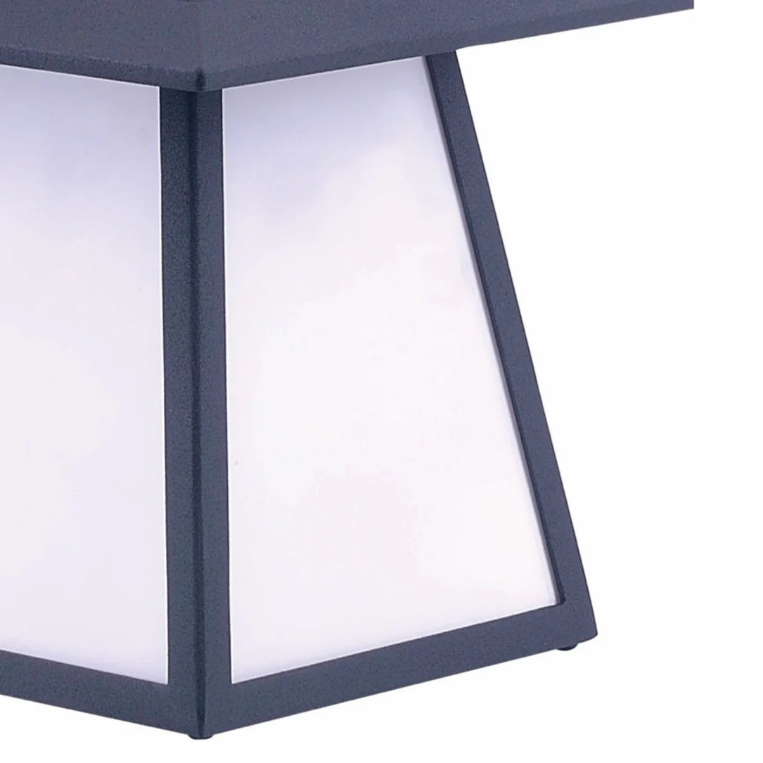 CGC CELINE Black Outdoor Wall Light Vintage Opal Diffuser E27 Standard Screw IP44