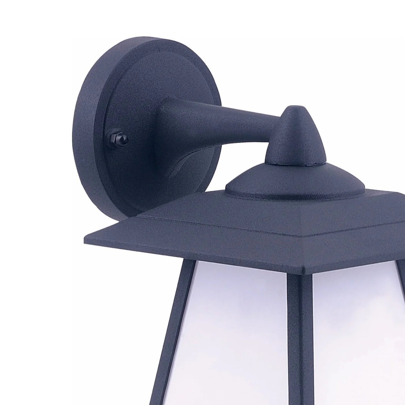 CGC CELINE Black Outdoor Wall Light Vintage Opal Diffuser E27 Standard Screw IP44