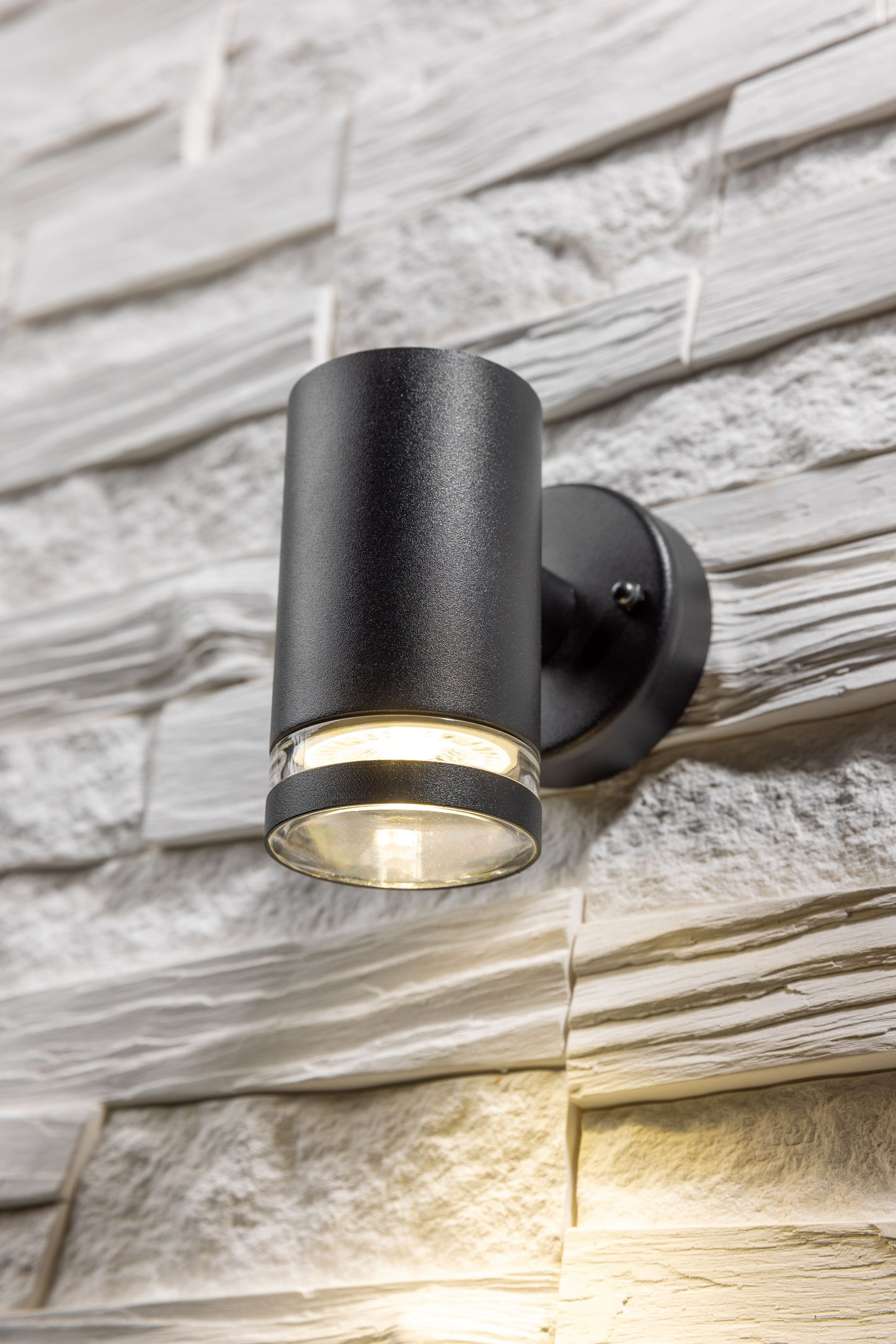 JENNIFER - CGC Black Outdoor Single Spot Cylinder Wall Light