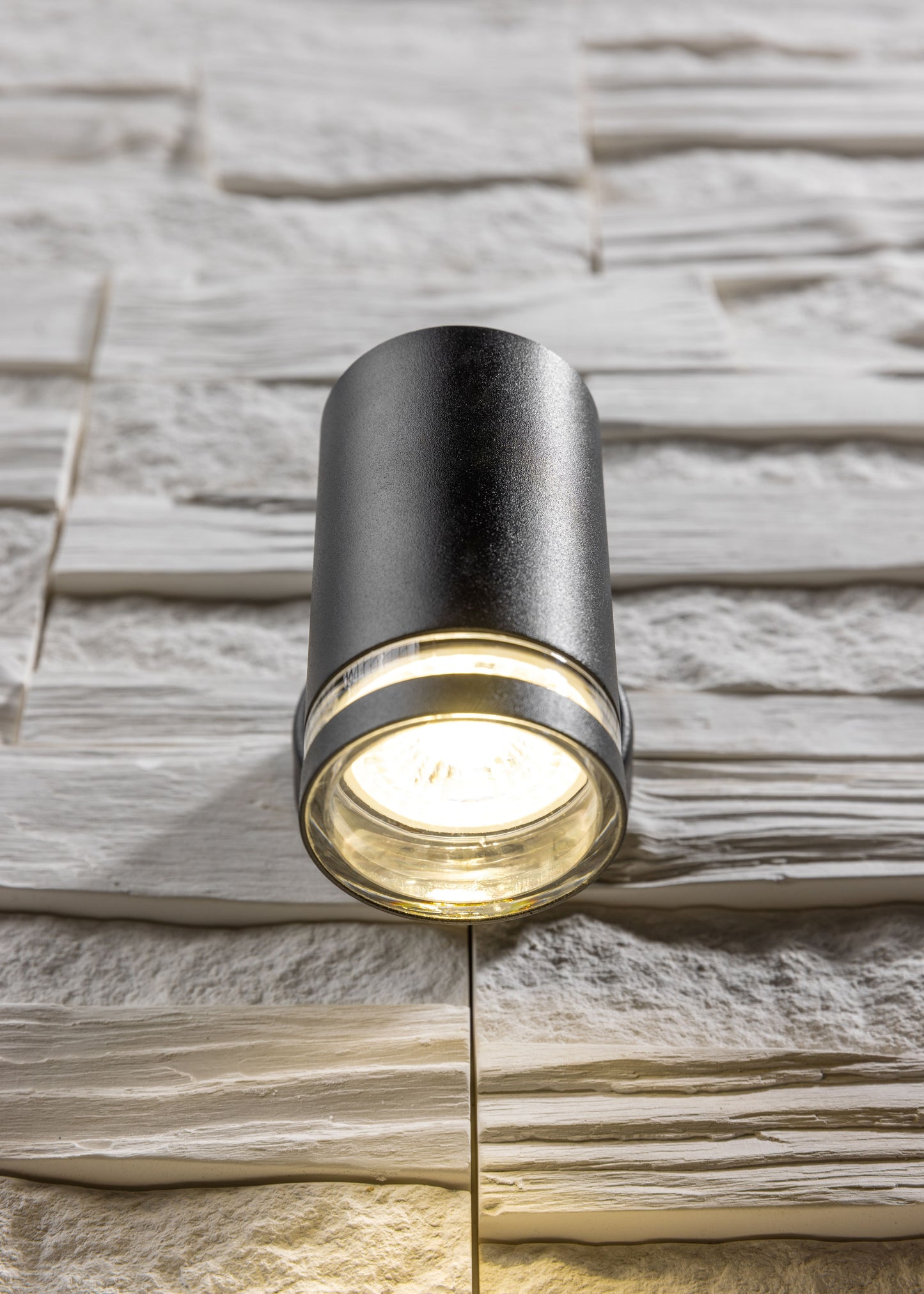 JENNIFER - CGC Black Outdoor Single Spot Cylinder Wall Light