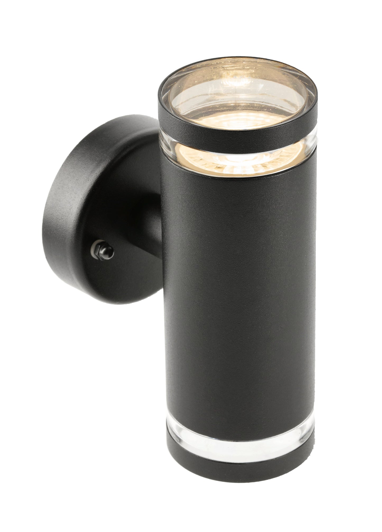 JENNIFER - CGC Black Outdoor Up and Down Cylinder Wall Light