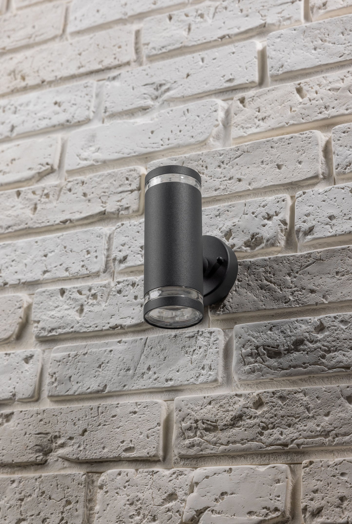 JENNIFER - CGC Dark Grey Outdoor Up and Down Cylinder Wall Light