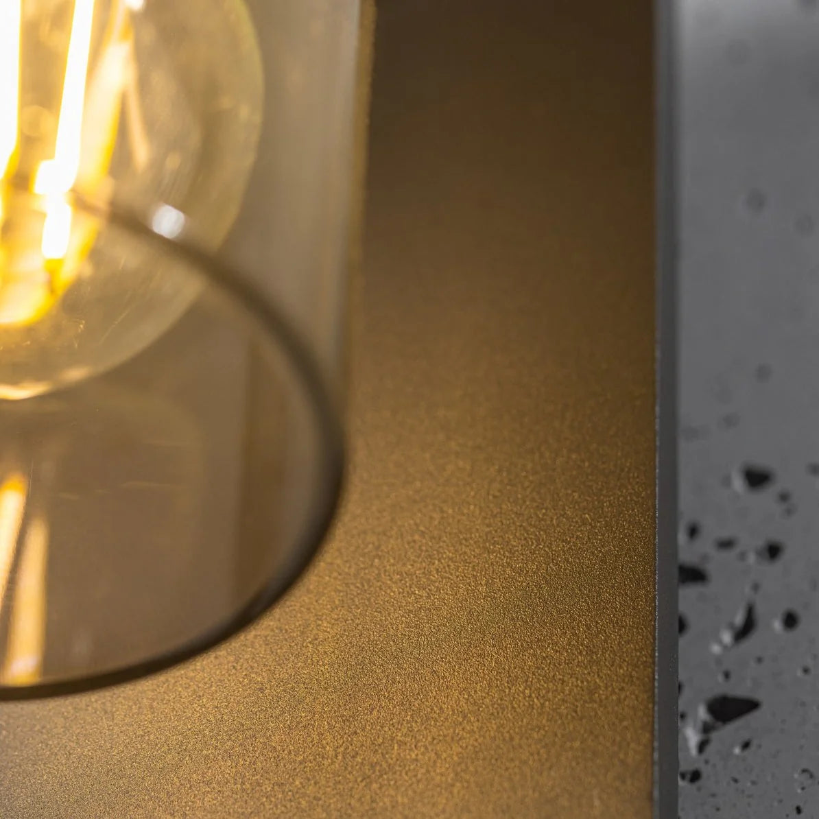 CGC AVERY Anthracite Grey E27 Outdoor Wall Light Lantern Smoked Diffuser IP54