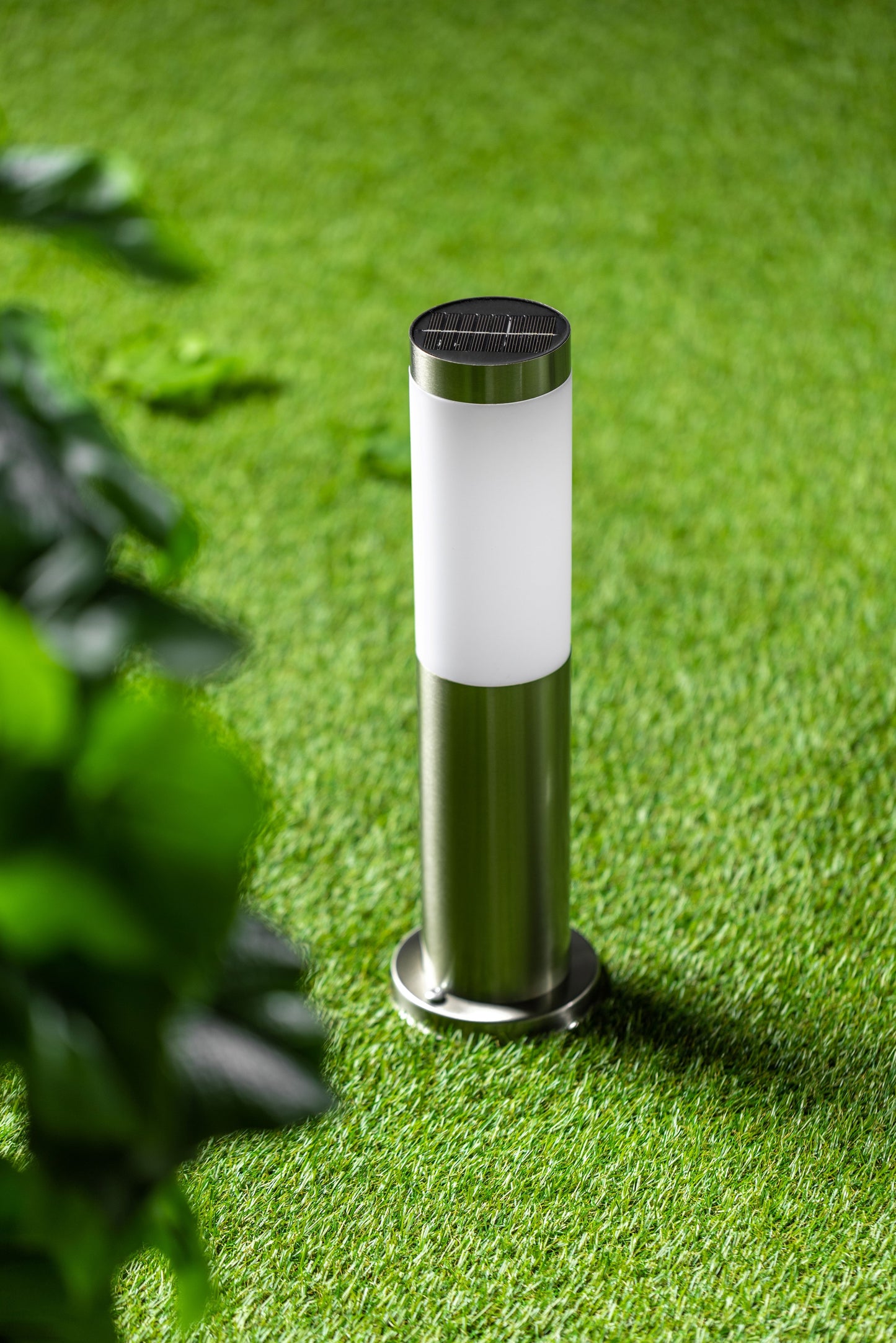 CGC COZE Stainless Steel Solar Post Lamp 4000K Natural White LED Light IP44 375mm