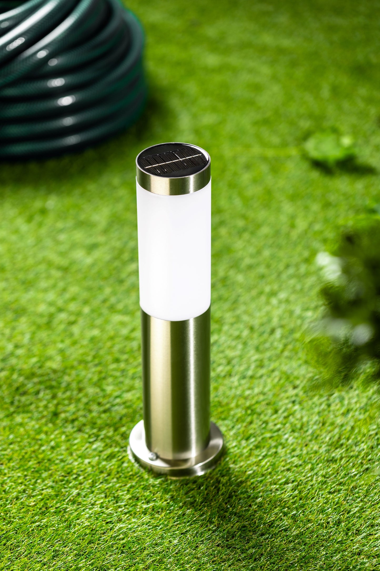 CGC COZE Stainless Steel Solar Post Lamp 4000K Natural White LED Light IP44 375mm