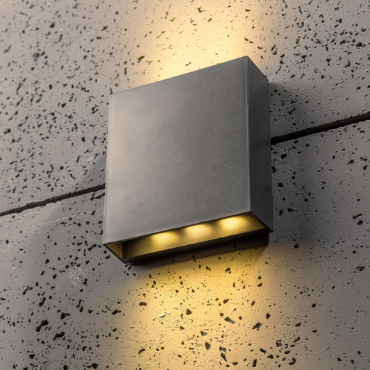 SIAN - CGC Dark Grey Rectangle Outdoor LED Wall Light