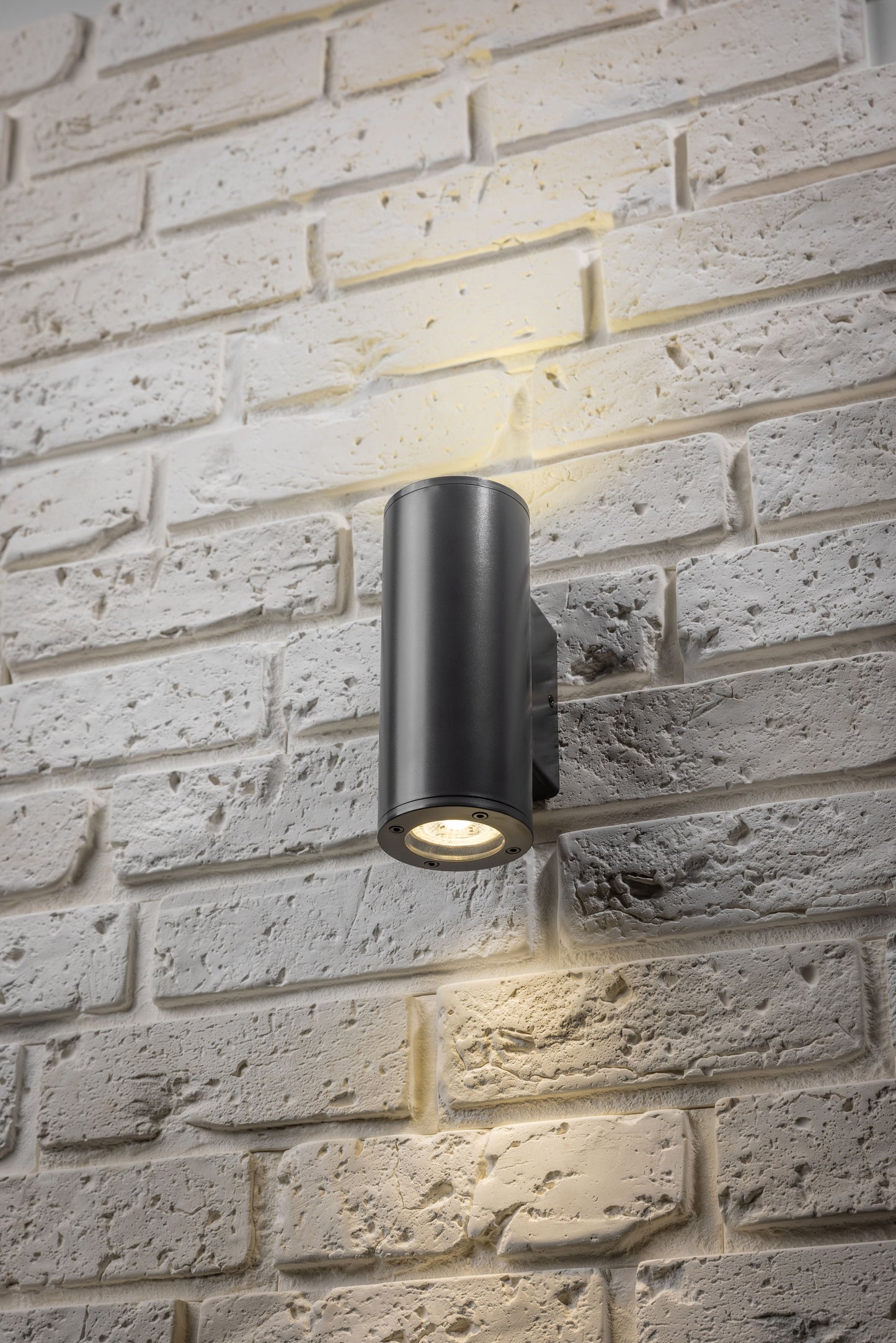 SHERRI - CGC Dark Grey Cylinder Up and Down Outdoor Wall Light