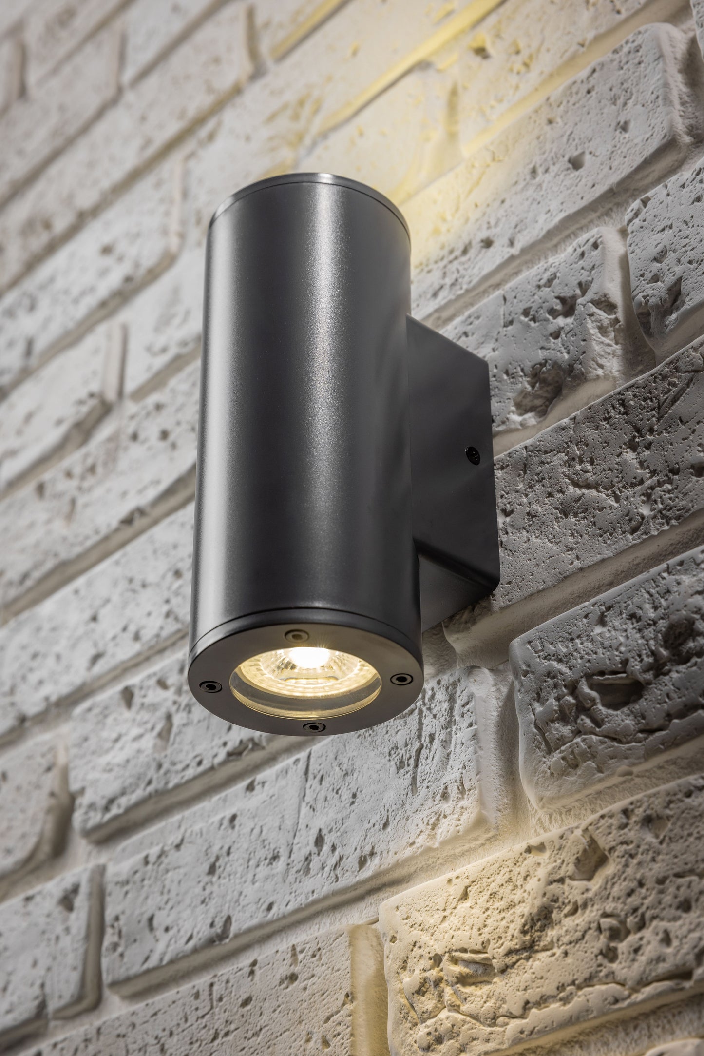 SHERRI - CGC Dark Grey Cylinder Up and Down Outdoor Wall Light