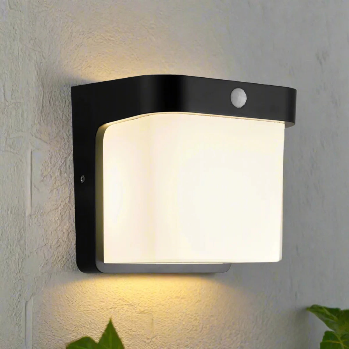 CGC RHEA Black Cube PIR Motion Sensor LED Outdoor Wall Light 4000k Natural White Integrated LED IP65