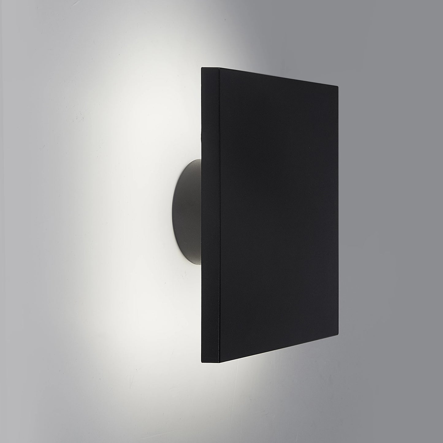 CGC BAILEY Black Sqaure LED Outdoor Indoor Wall Light IP65 Back Lit Halo Polycarbonate Coastal