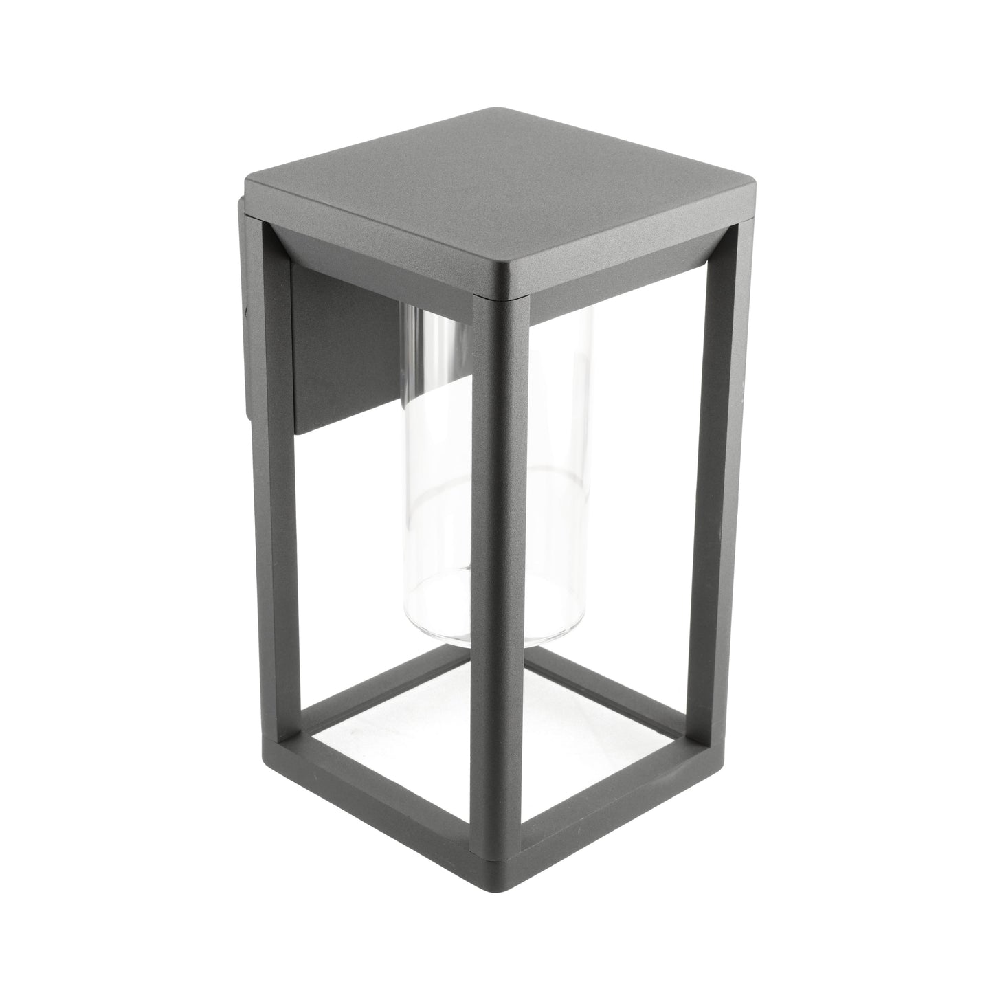 CGC MADDISON Anthracite Grey E27 Outdoor Wall Light Lantern Clear Diffuser IP54