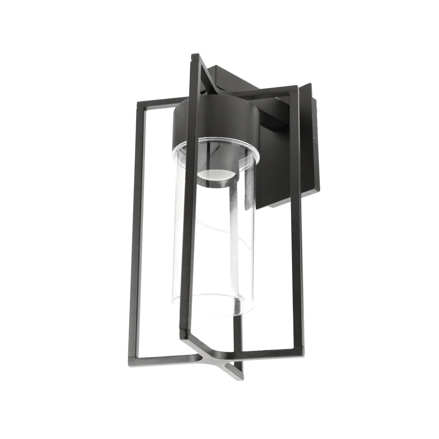 CGC CHARLIE Black E27 Outdoor Wall Light Lantern Clear Diffuser IP54