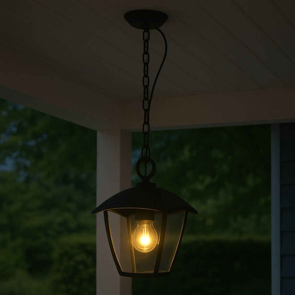 VIOLET - CGC Black Outdoor Chain Hanging Lantern Light