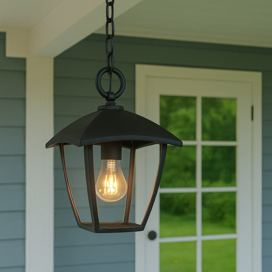 VIOLET - CGC Black Outdoor Chain Hanging Lantern Light