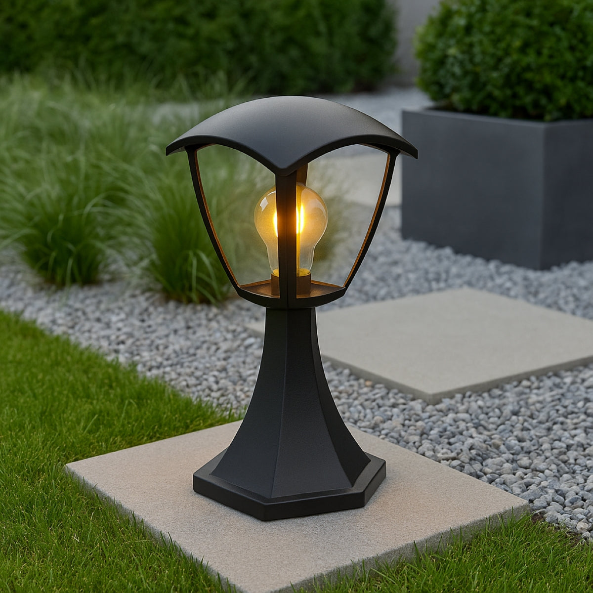 VIOLET - CGC Black Outdoor Short Post Coach Style Light