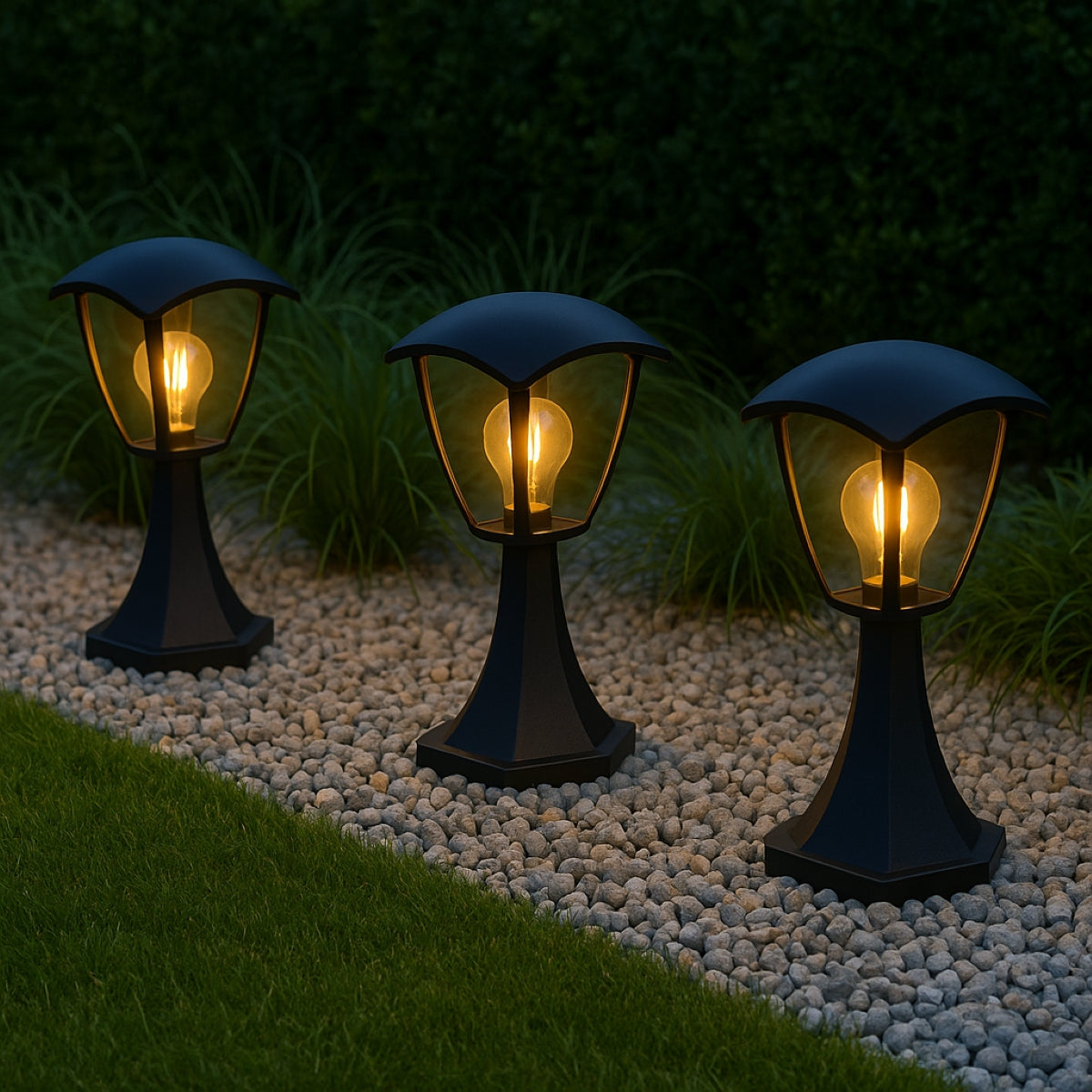 VIOLET - CGC Black Outdoor Short Post Coach Style Light