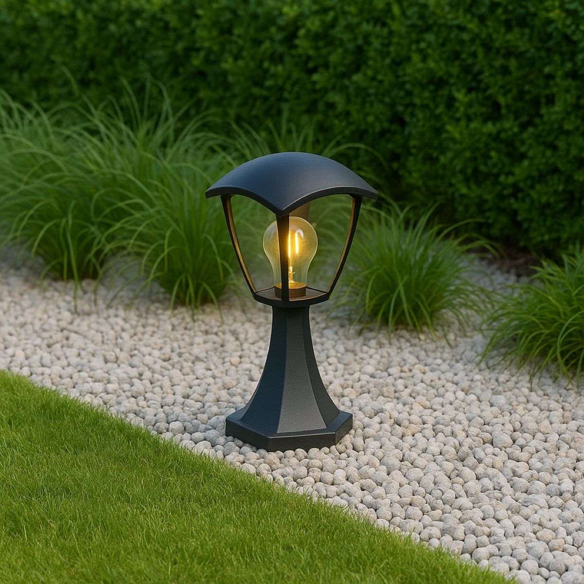 VIOLET - CGC Black Outdoor Short Post Coach Style Light