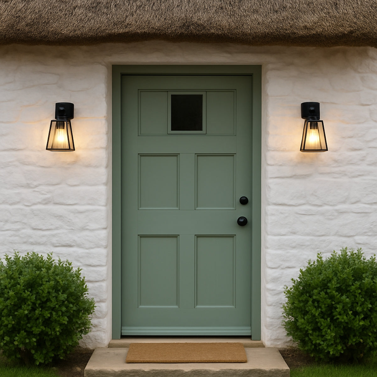 CGC CALLIE Black Outdoor Wall Light Triangle Clear Diffuser