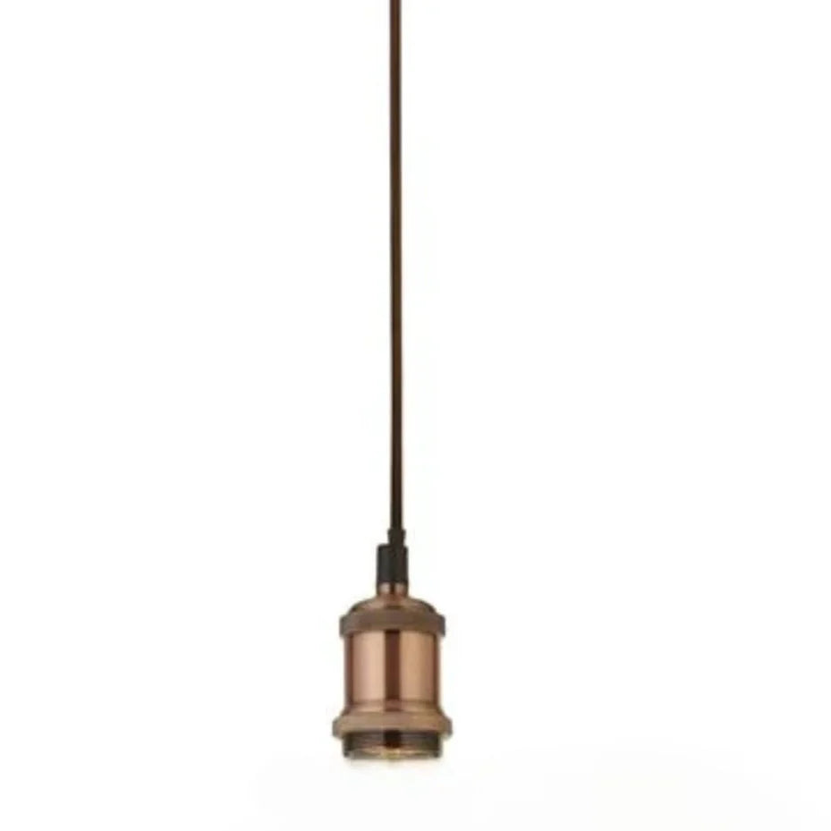 CGC CASSIE Copper 1.5m Adjustable E27 Ceiling Suspension Cable Pendant and Matching Ceiling Rose