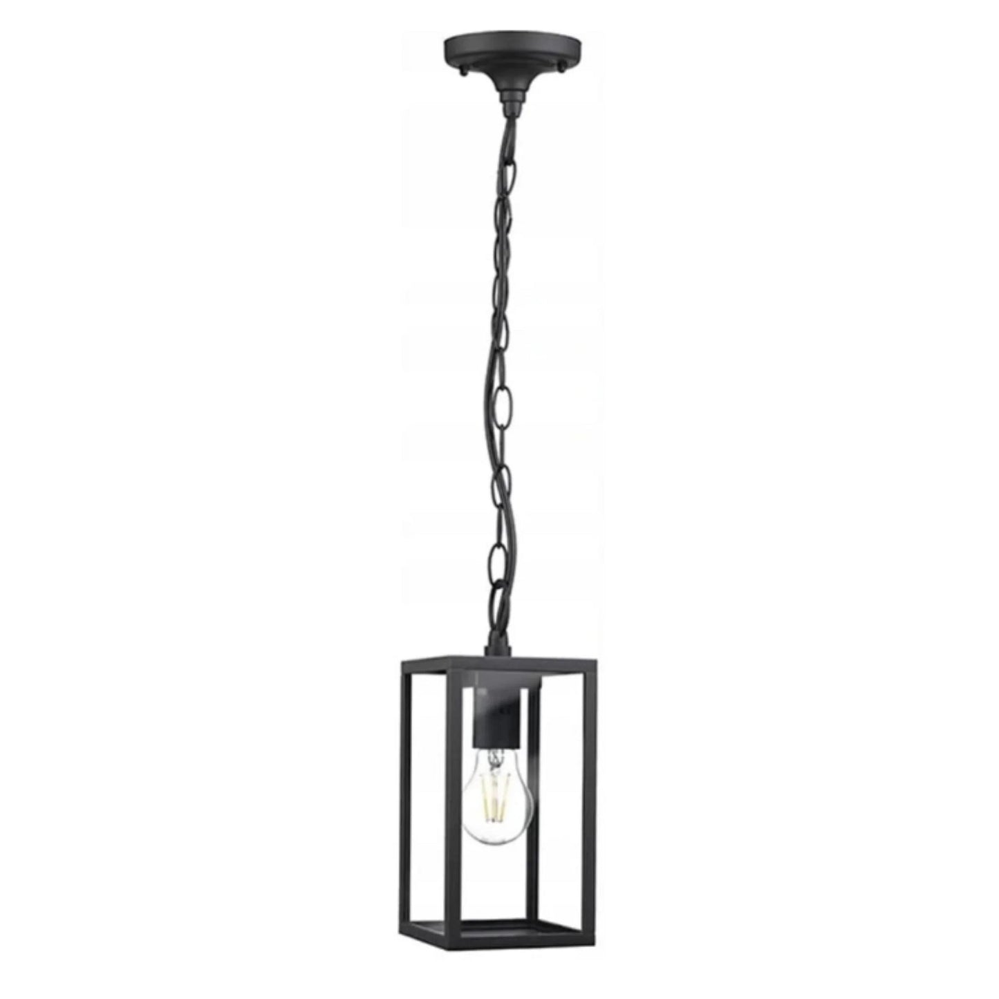 SIENNA - CGC Black Hanging Outdoor Porch Lantern Ceiling Light