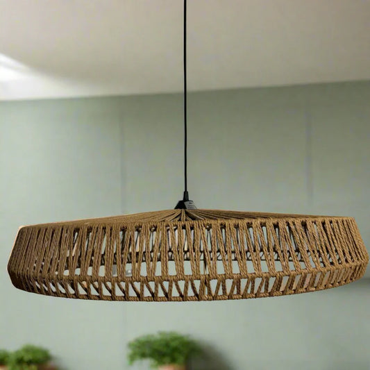 CGC Extra Large 70cm Natural String Woven Round Easy Fit Lampshade