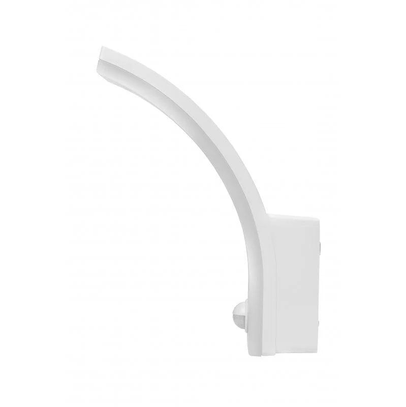 CGC MATEO White Curved LED Wall Light with PIR Motion Sensor Full Opal Front Diffuser