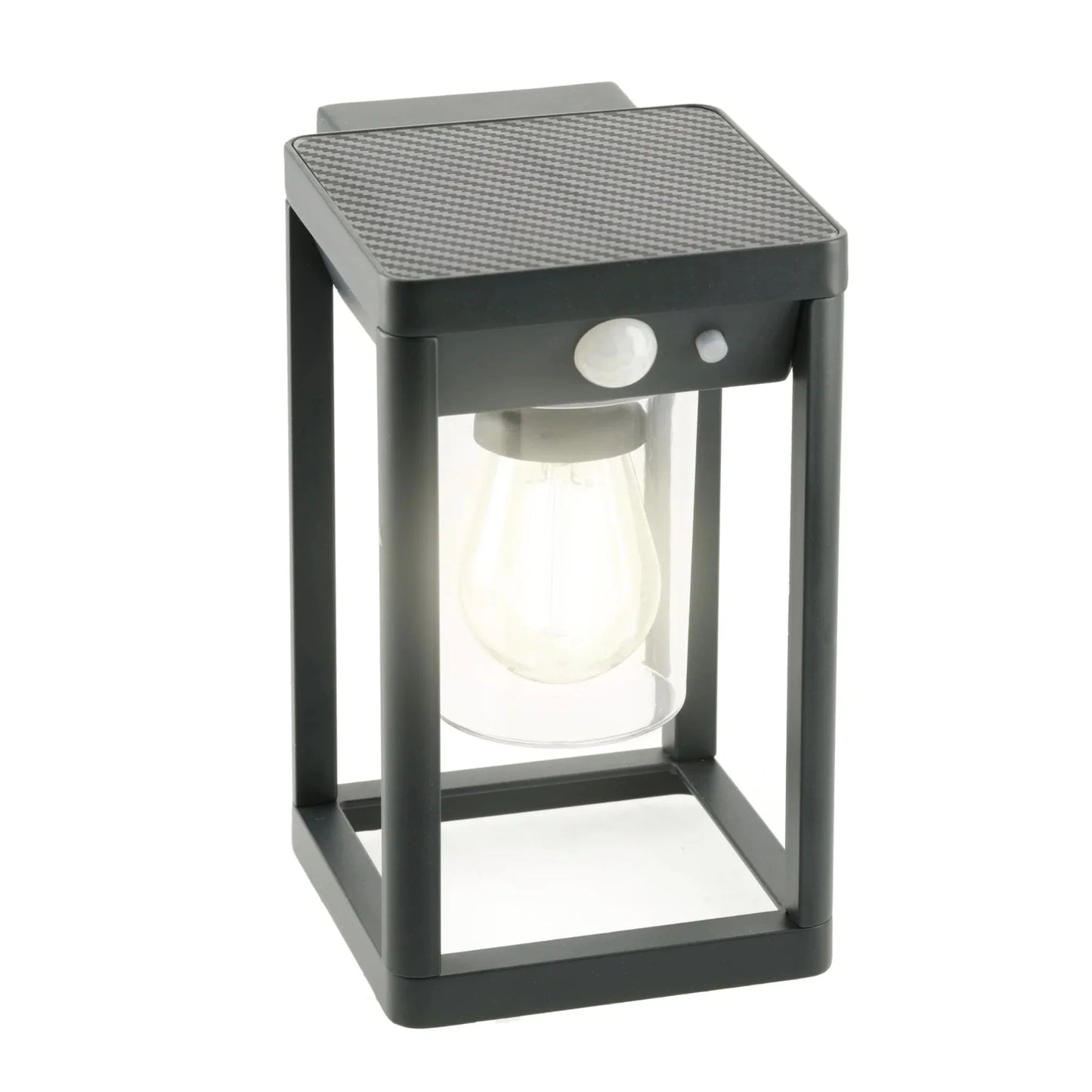 CGC MASE Anthracite Grey Solar Outdoor Wall Light Lantern Motion Sensor IP54