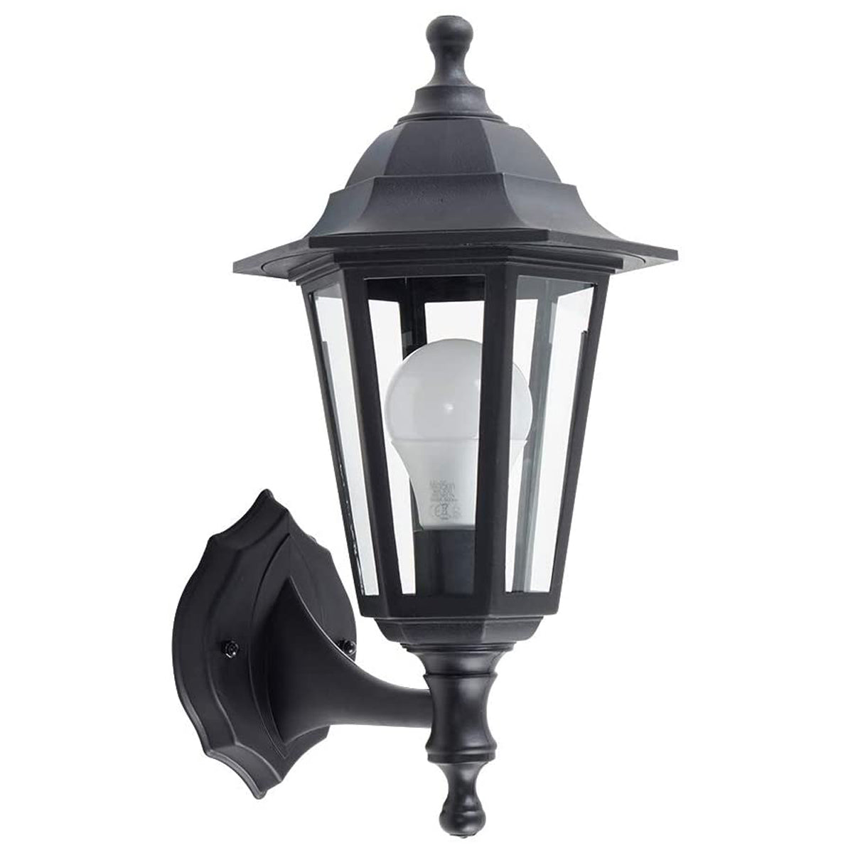 YASMIN - CGC Black Outdoor Traditional Lantern Style Wall Light