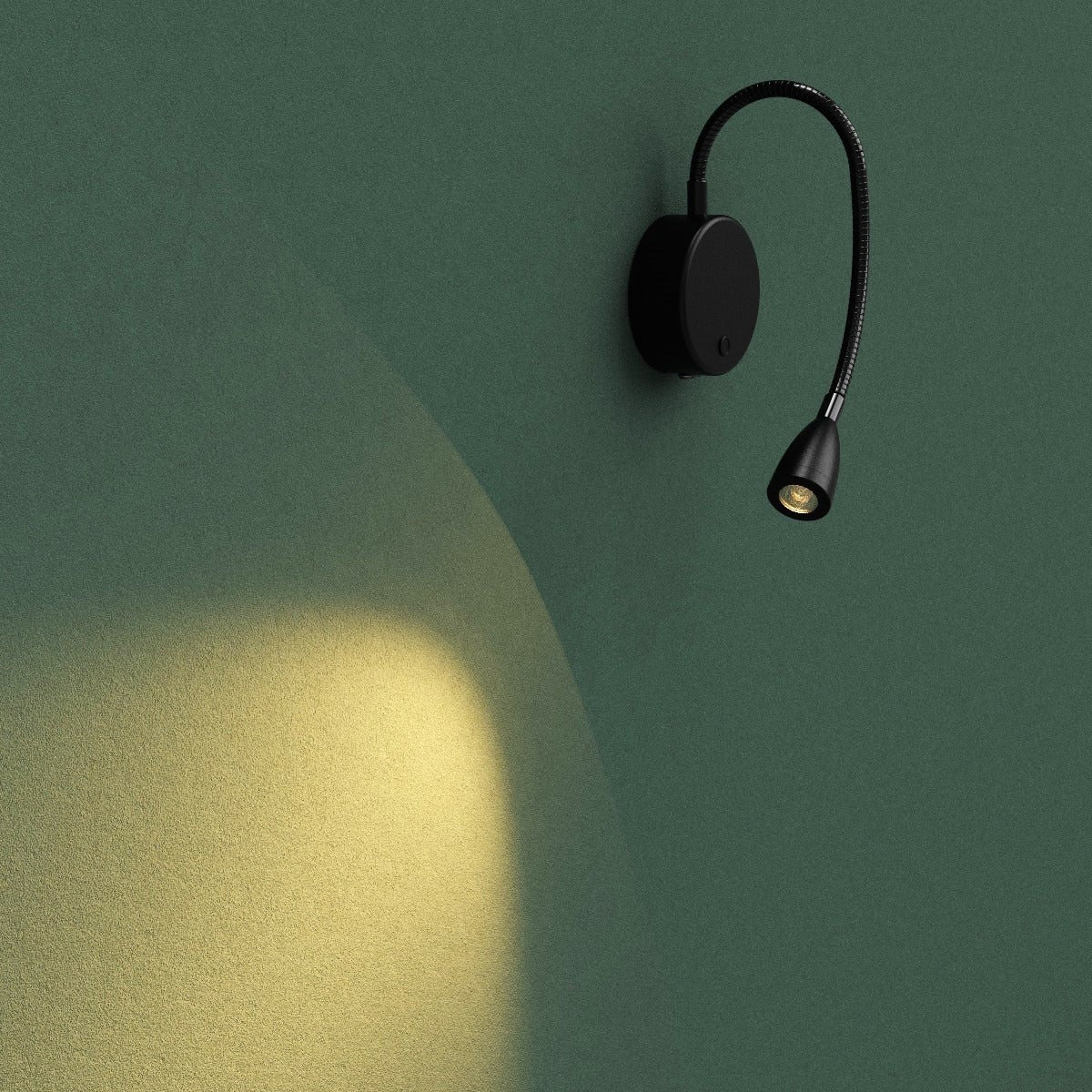 CGC MATILDA Black Adjustable Flexible Neck LED Rechargeable Magnetic USB Reading Bedside Wall Light