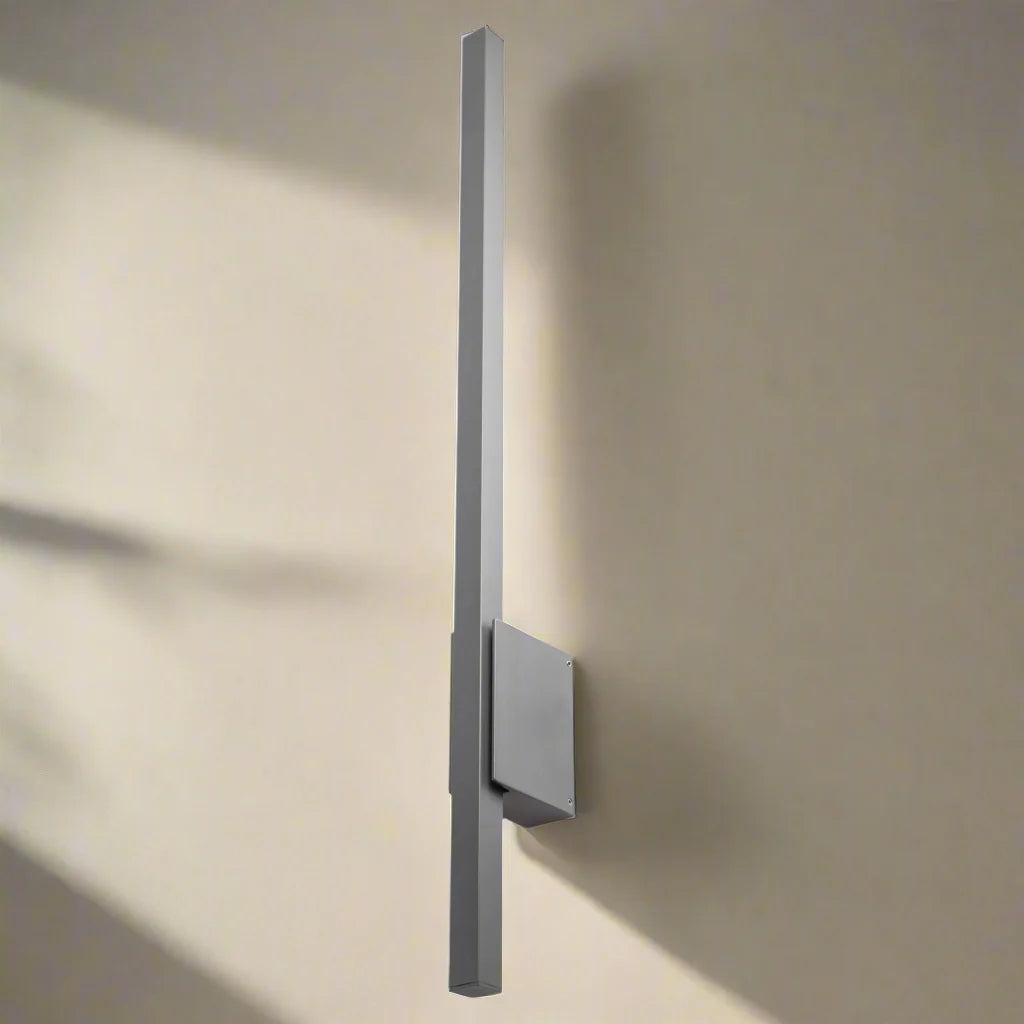 CGC ISLA Anthracite Dark Grey Long Slim LED Outdoor Indoor Wall Light 3000k Warm White 12W IP54