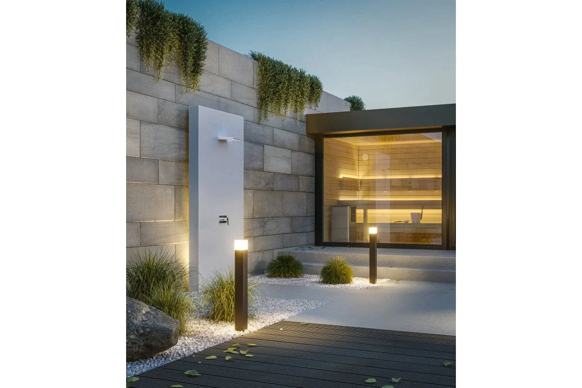 AMARA - CGC Dark Grey & White Square Outdoor Large Post Light