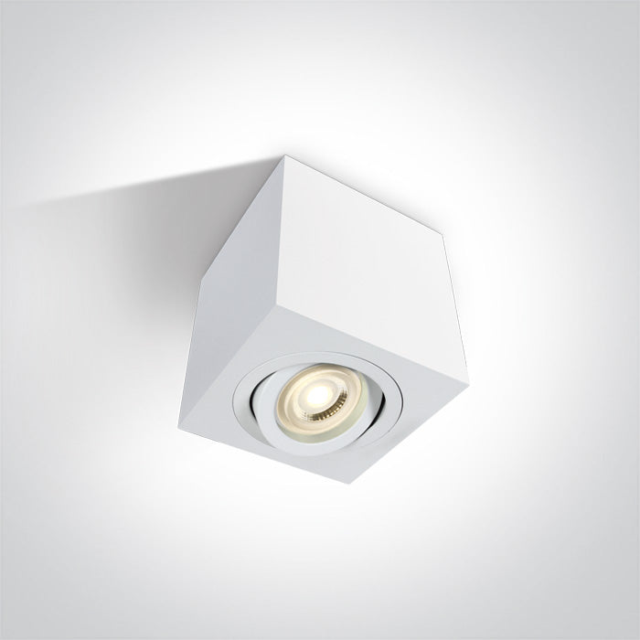 SASHA - CGC White Square Surface Mount Tilt Spotlights