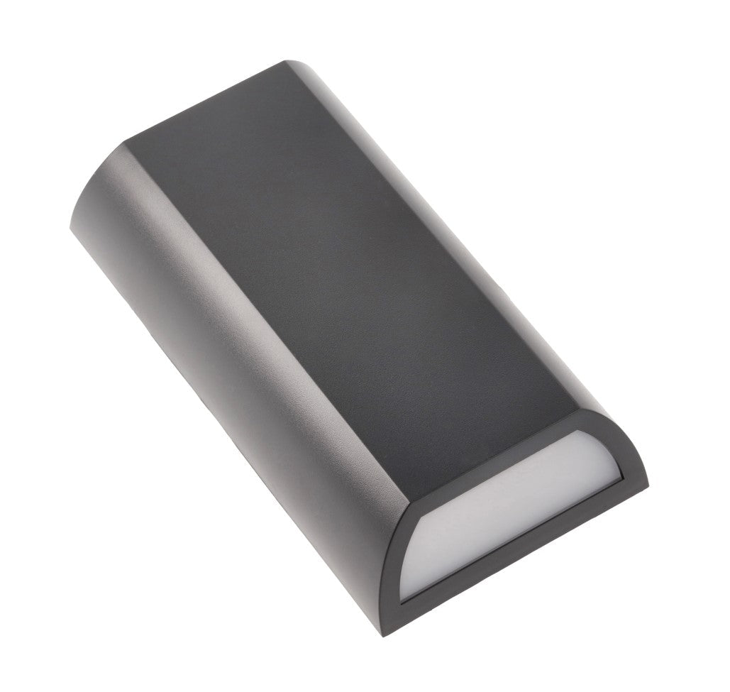 Come explore our premium-quality WILMA dark grey rectangular wall light by CGC! This outdoor wall light provides a double-sided lighting system, with a rectangular shape made of polycarbonate body, making it weather and rust-proof with opal diffusers.