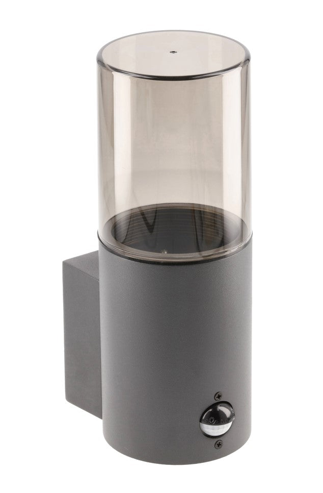 CGC Bluebell Dark Grey Cylinder Wall Light with PIR Motion Sensor