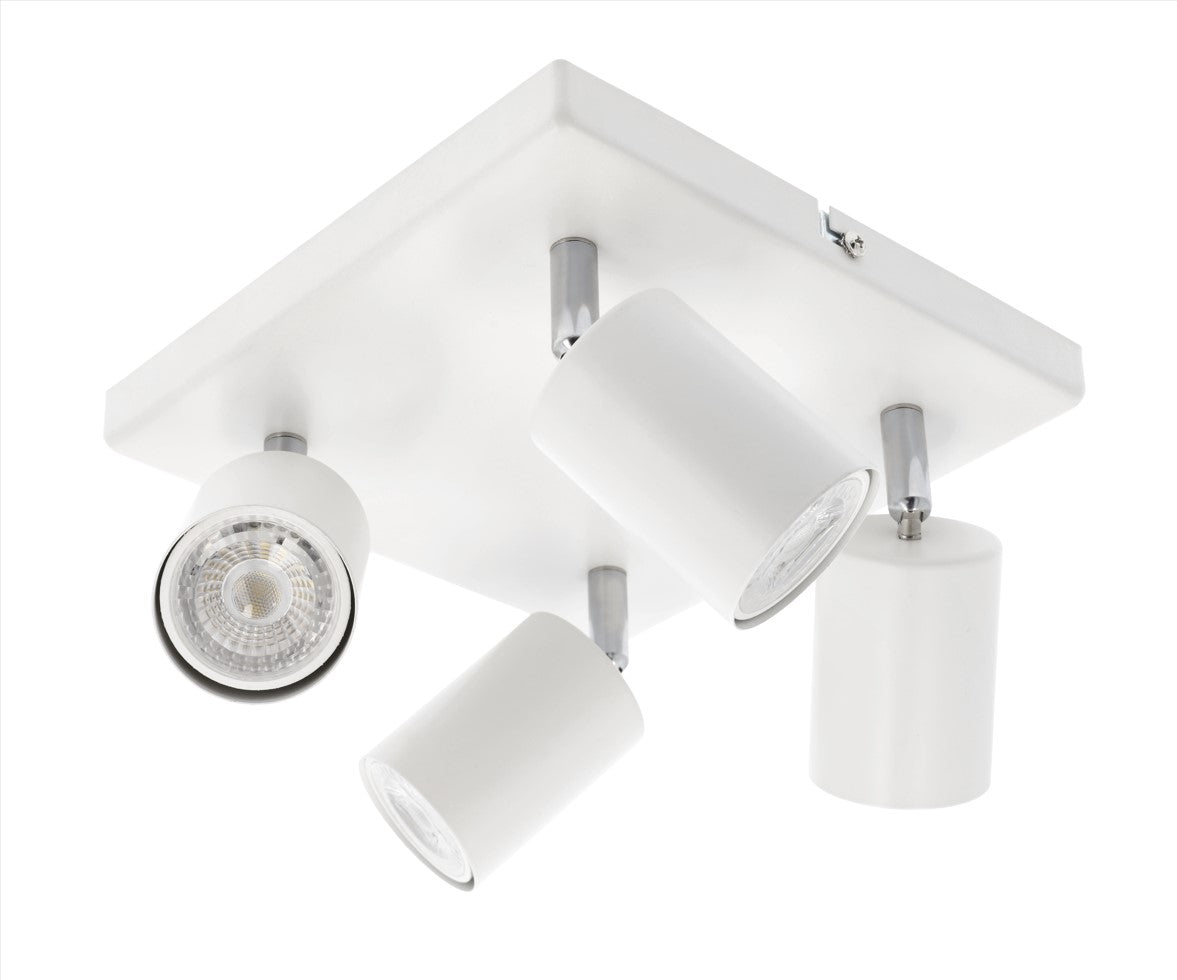 JACK - CGC Square White Four Head GU10 Ceiling Spot Light