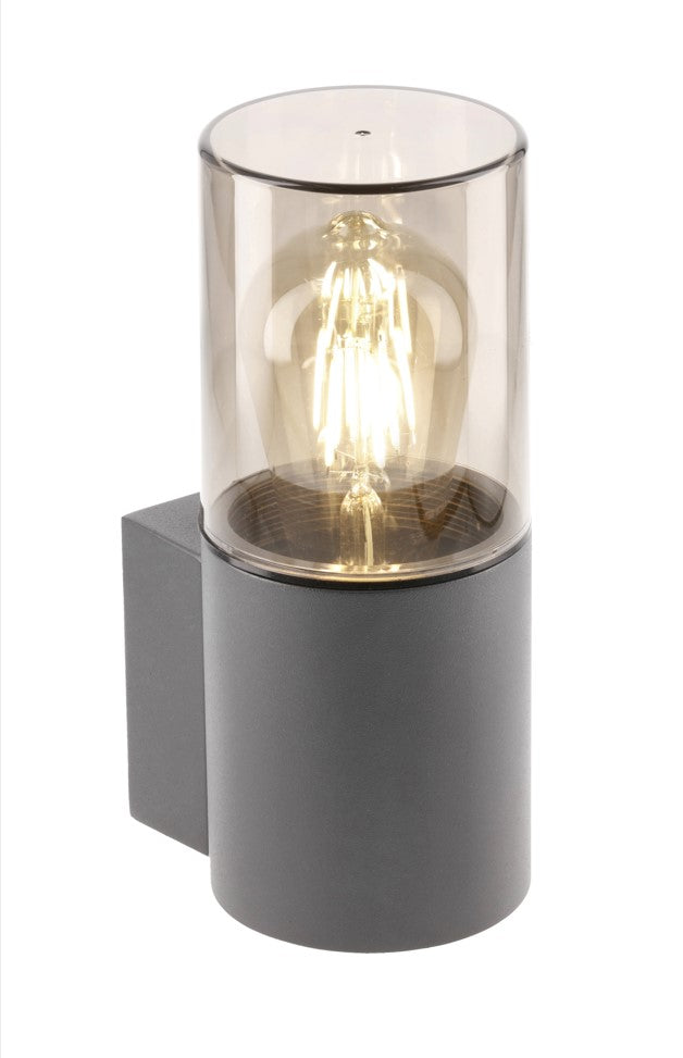 CGC Bluebell Dark Grey Cylinder Wall Light with Smoke Diffuser