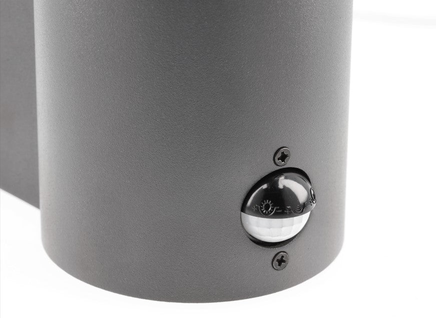 CGC Bluebell Dark Grey Cylinder Wall Light with PIR Motion Sensor