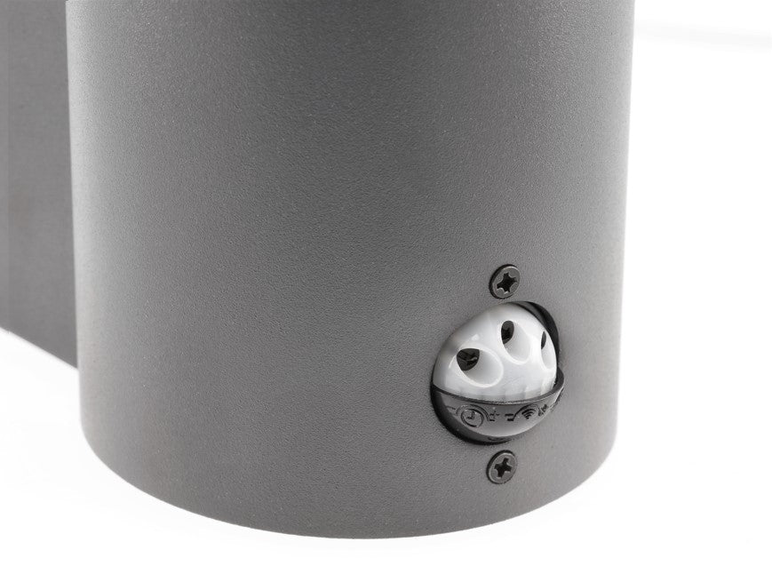 CGC Bluebell Dark Grey Cylinder Wall Light with PIR Motion Sensor