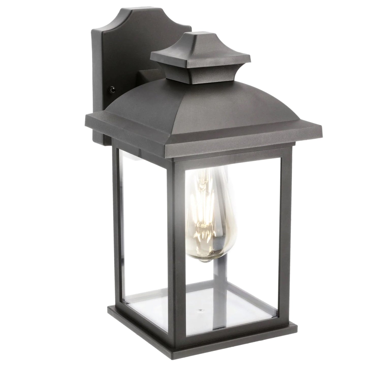 Lillian - CGC Black Rectangle Mounted Outdoor Wall Lantern Light