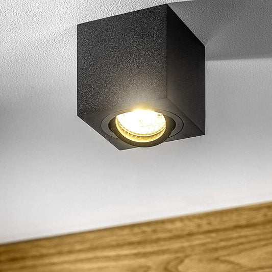 SASHA - CGC Black Square Surface Mount Tilt Spotlights