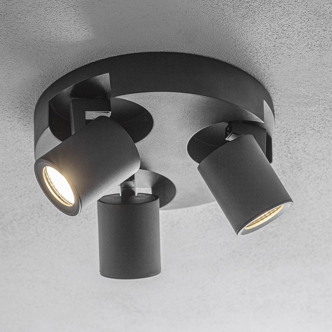 CARLA - CGC Triple Black Modern Cylinder Spotlights